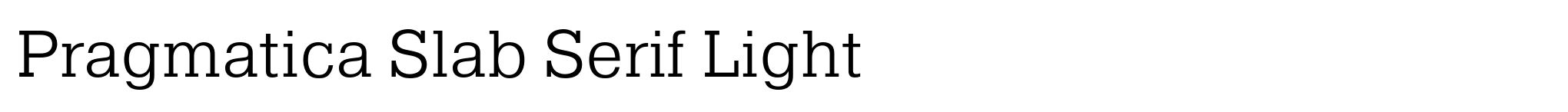 Pragmatica Slab Serif Light image